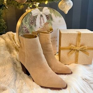 Sam Edelman Tan Suede Ankle Boots